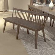 Liberty Furniture Midland Falls - Spindle Back Bench (RTA) - Dark Brown | Meri Furniture