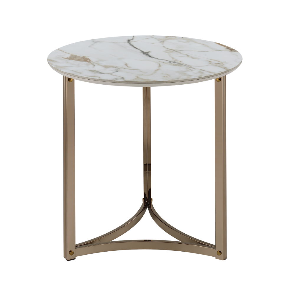 ACME Zaidee - End Table - Sintered Champagne | Meri Furniture