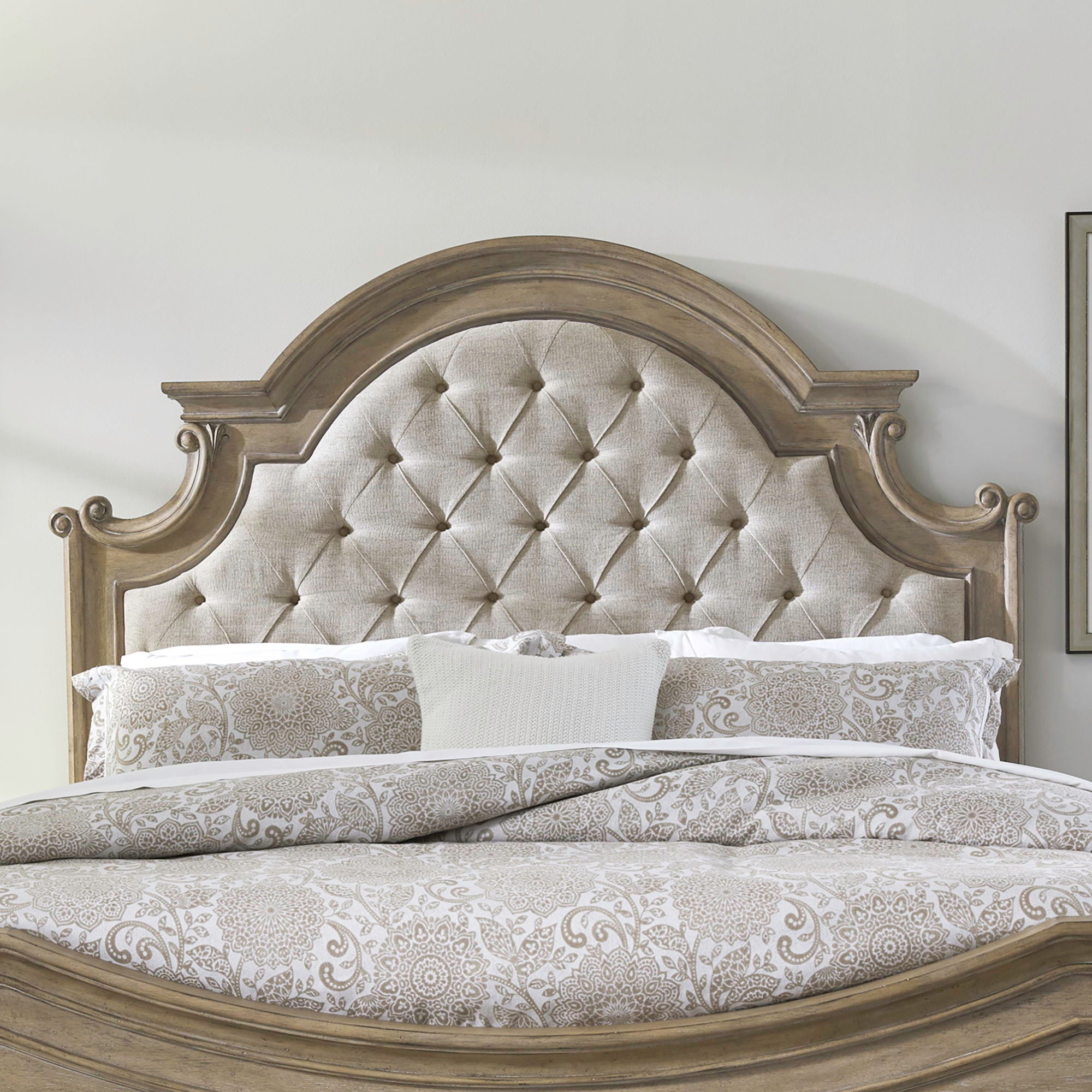 Liberty Furniture Magnolia Manor - Uph Panel Headboard | Meri Furniture