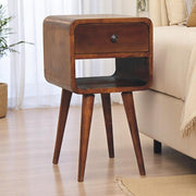 Mini Chestnut Curve Lower Bedside Nifhtstand