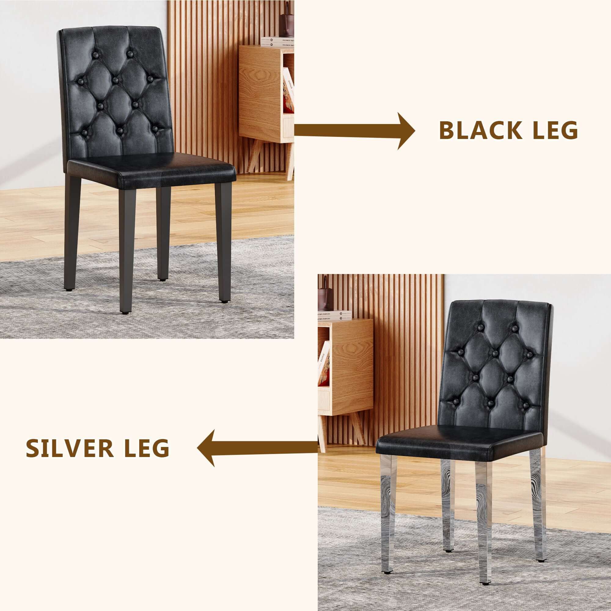 Dining Chairs With Ergonomic Buckle Backrest For Home