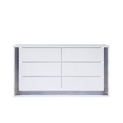 Moon - Smooth Dresser With LED - White