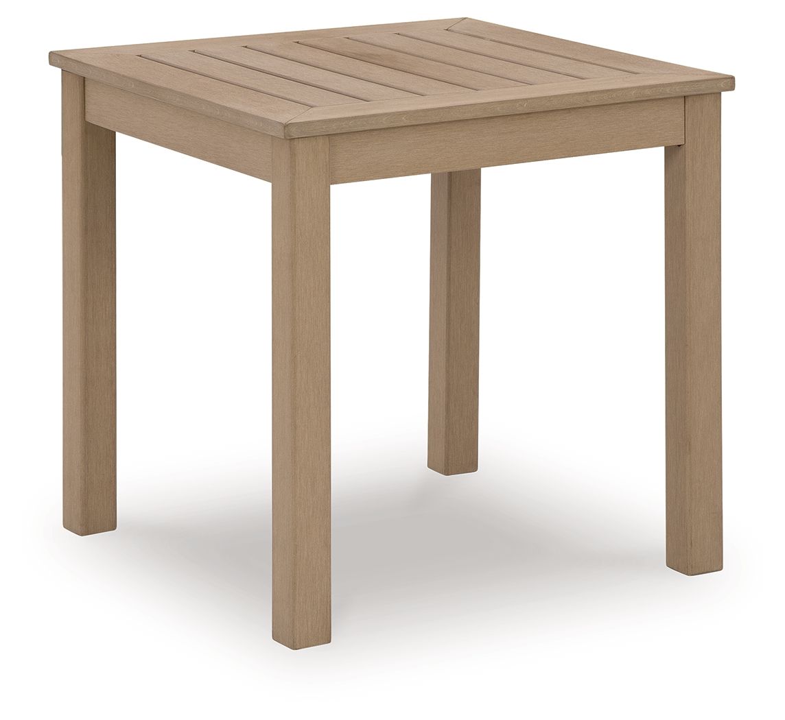 Signature Design by Ashley® Hallow Creek - Driftwood - Square End Table | Meri Furniture