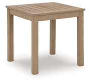 Signature Design by Ashley® Hallow Creek - Driftwood - Square End Table | Meri Furniture