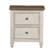 Liberty Furniture Heartland - 2 Drawer Nightstand With Charging Station - White | Meri Furniture