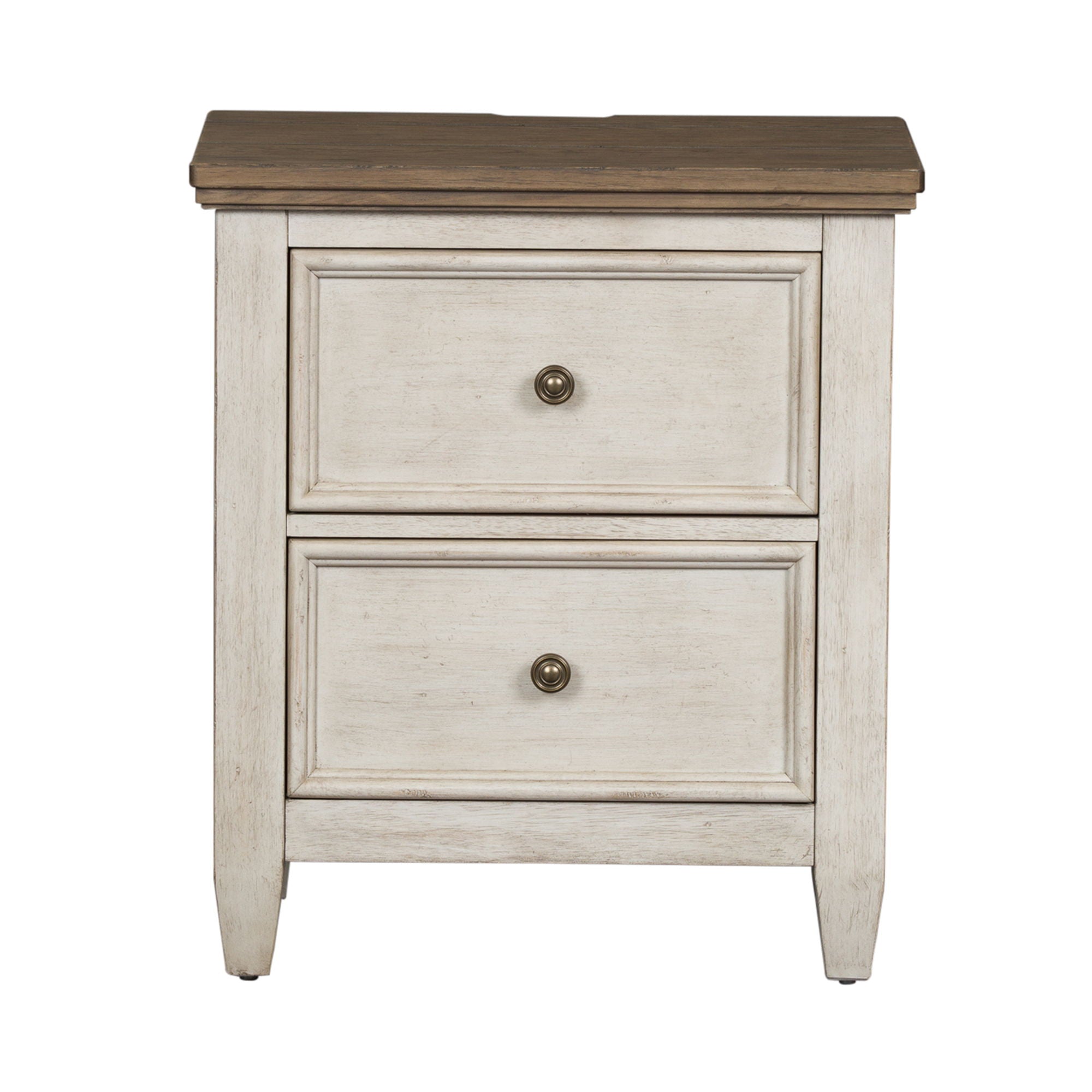 Liberty Furniture Heartland - 2 Drawer Nightstand With Charging Station - White | Meri Furniture