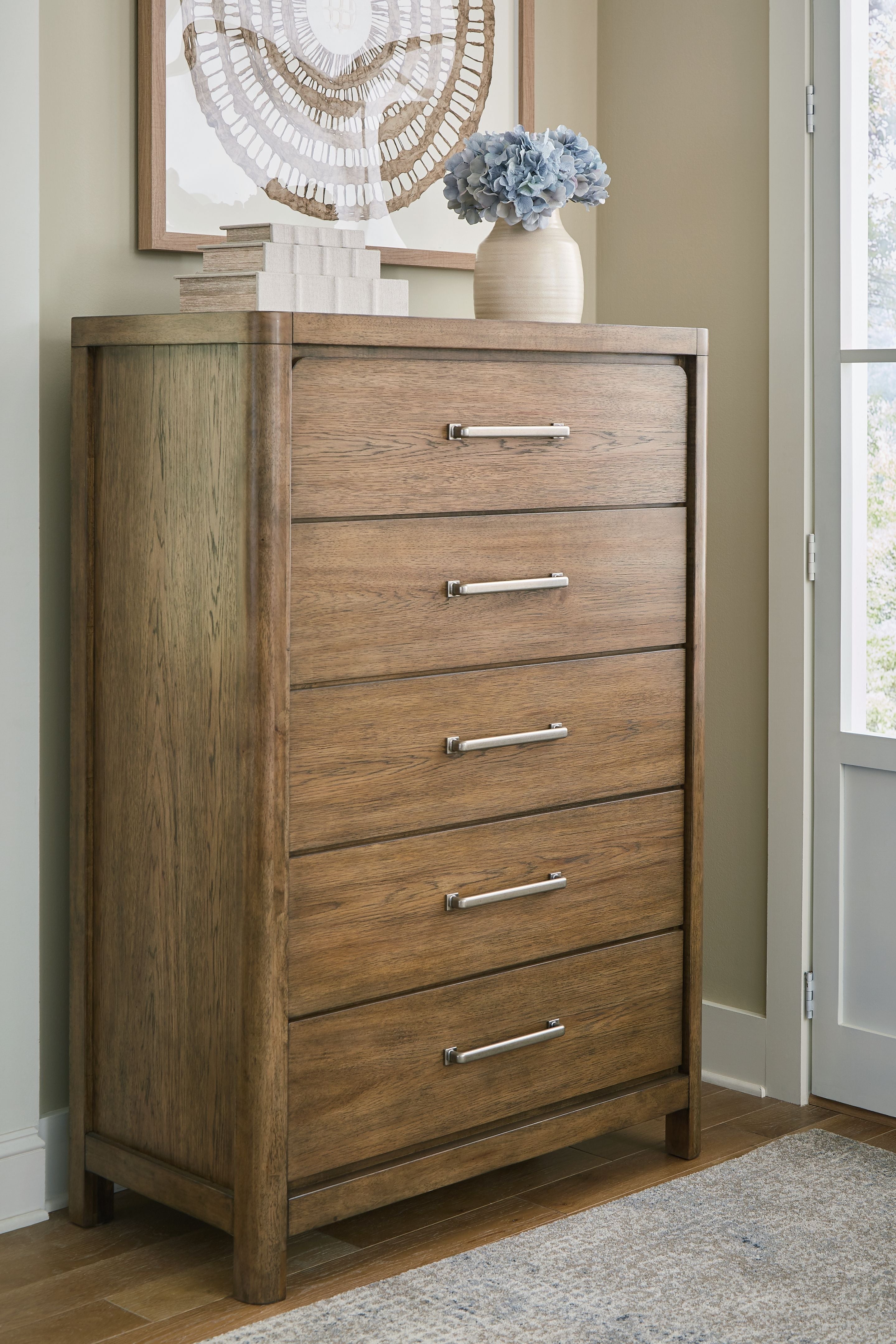 Signature Design by Ashley® Cabalynn - Light Brown - Five Drawer Chest | Meri Furniture