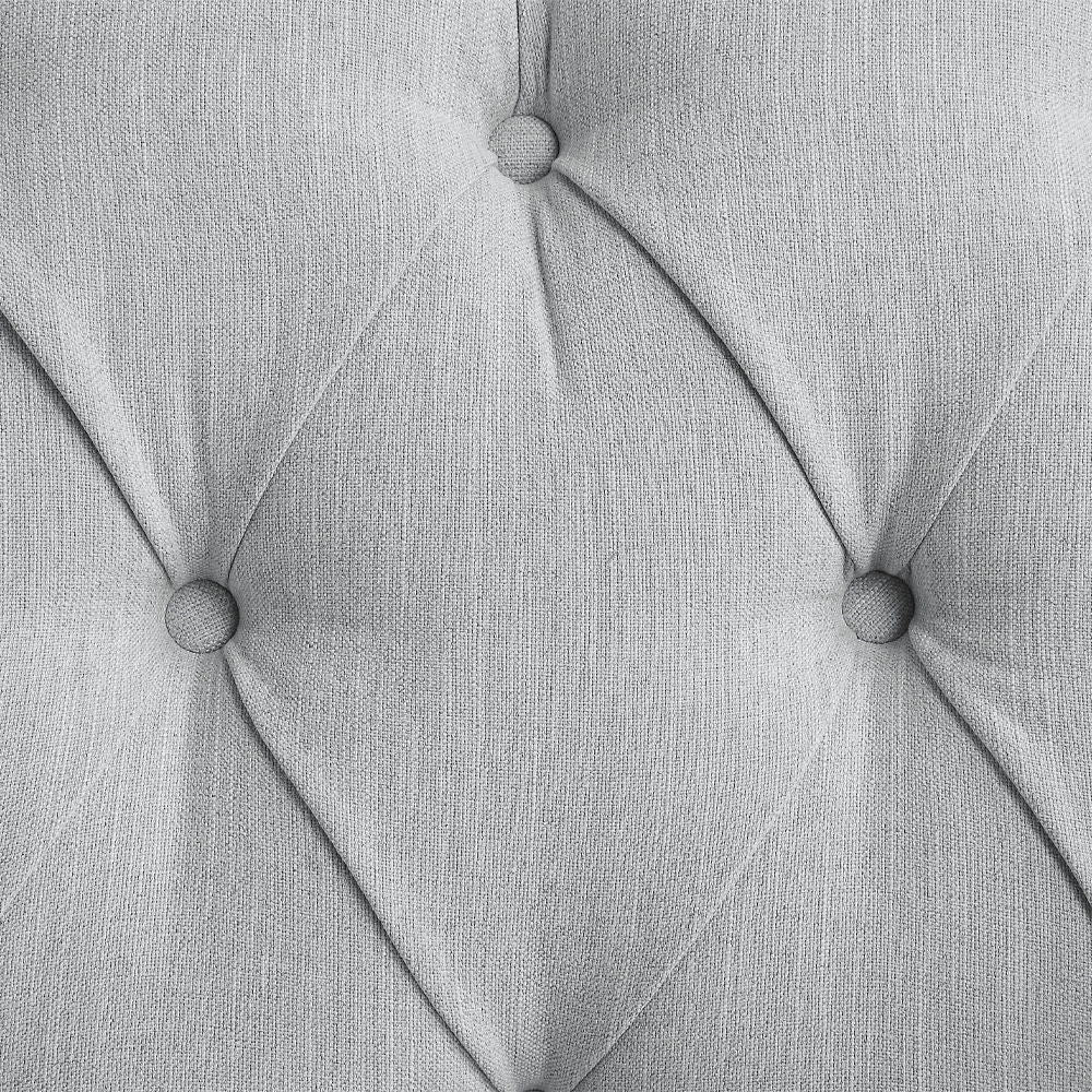 Katia - Loveseat With 2 Pillows - Light Gray Linen & Weathered White