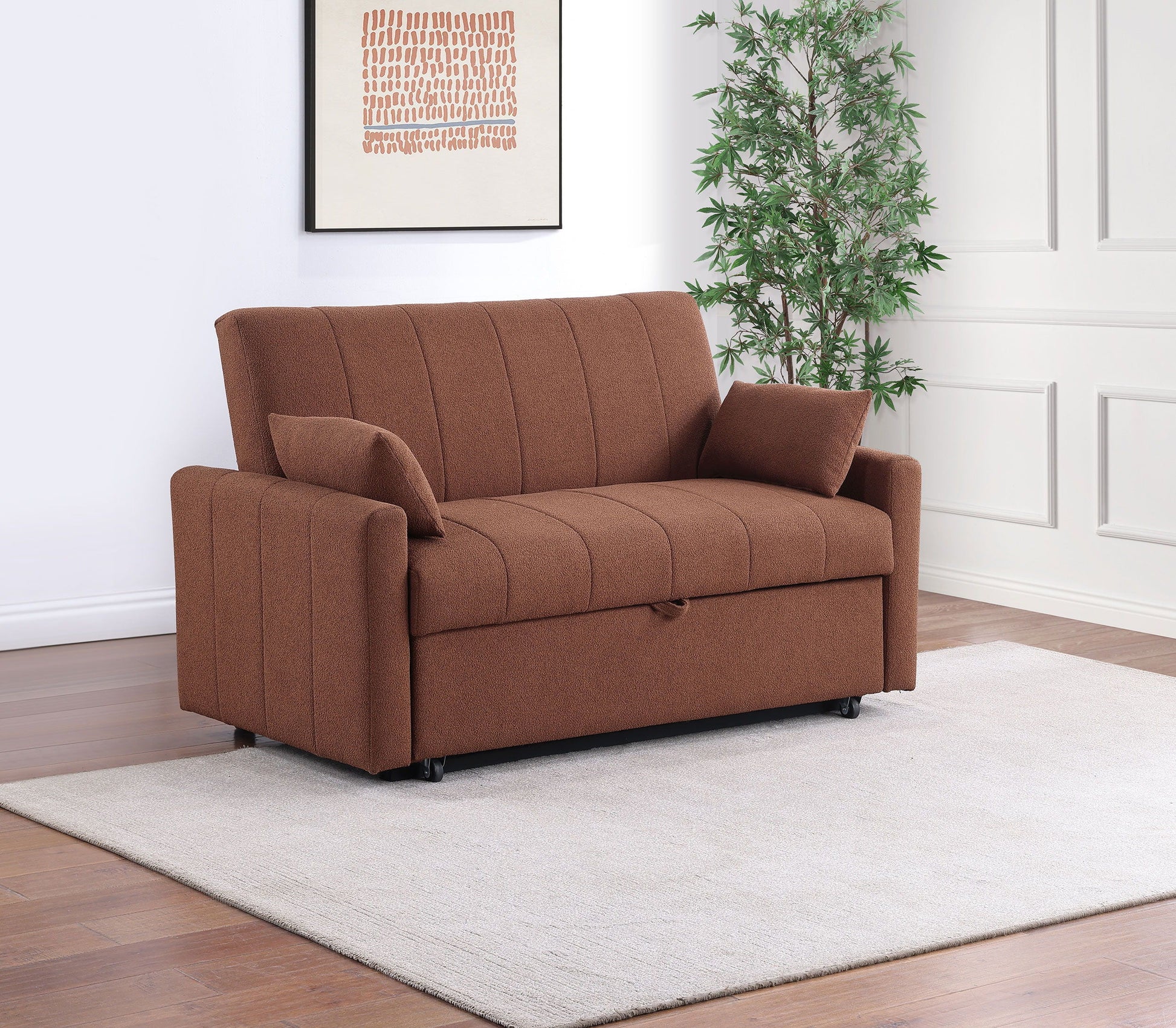 Coaster Fine Furniture Portland - Boucle Upholstered Sleeper Sofa Bed | Meri Furniture