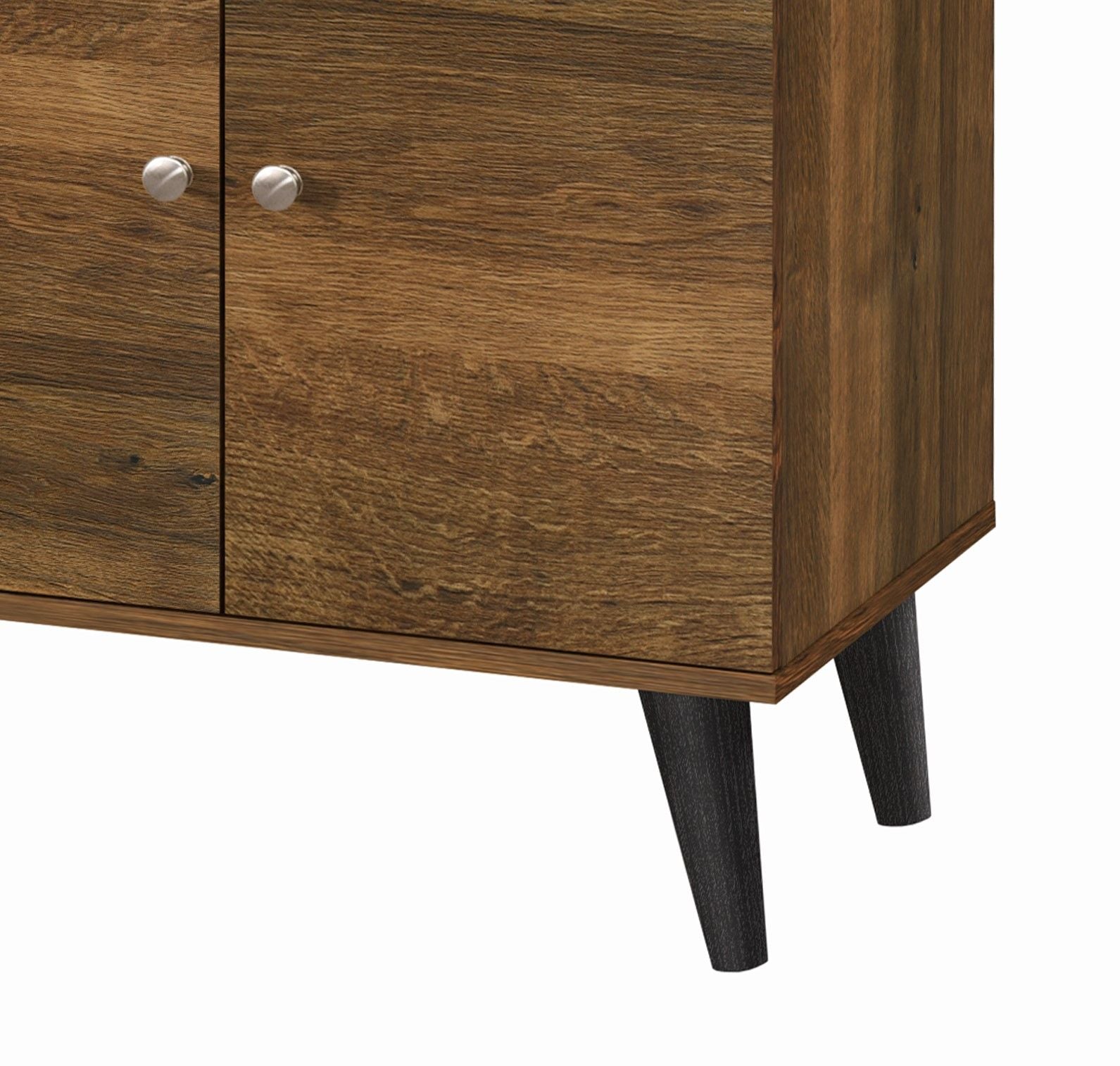 Amidon - TV Stand, With 2 Storage Shelves And 1 Cabinet