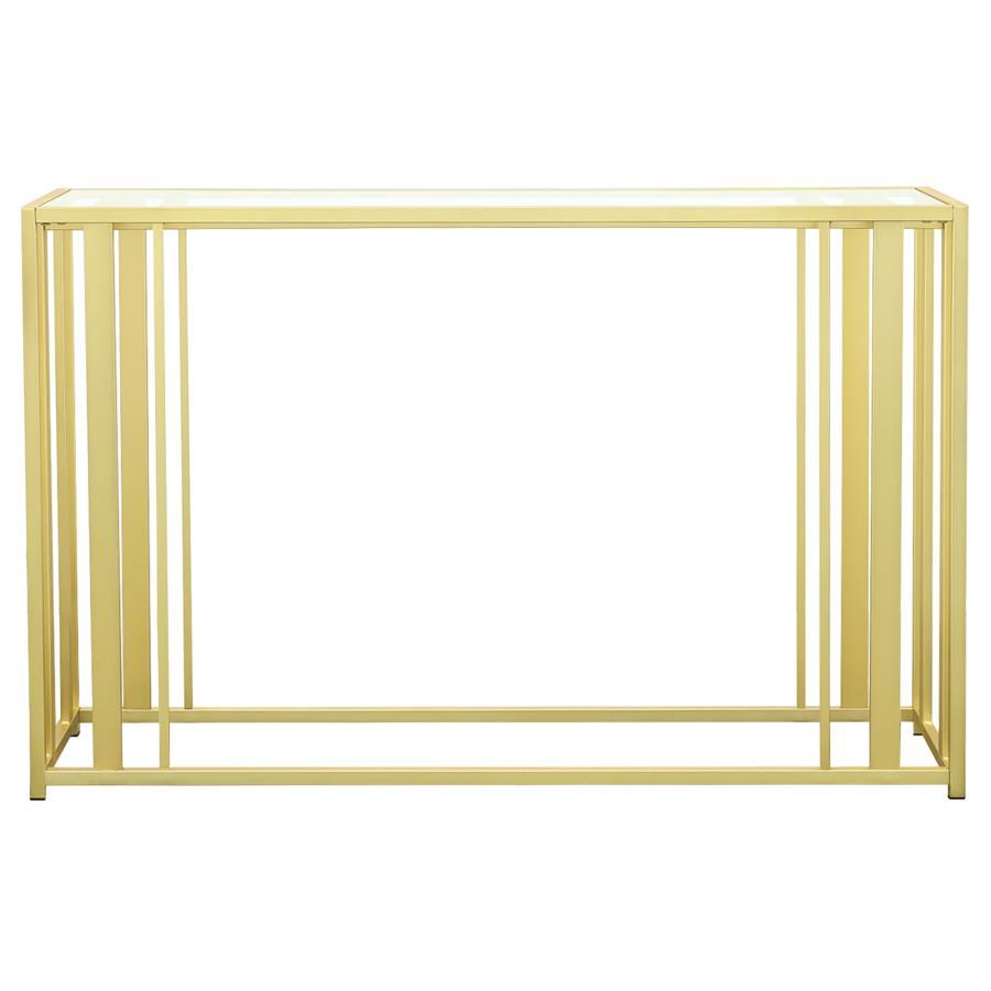 Coaster Fine Furniture Adri - Glass Top Entryway Sofa Console Table | Meri Furniture