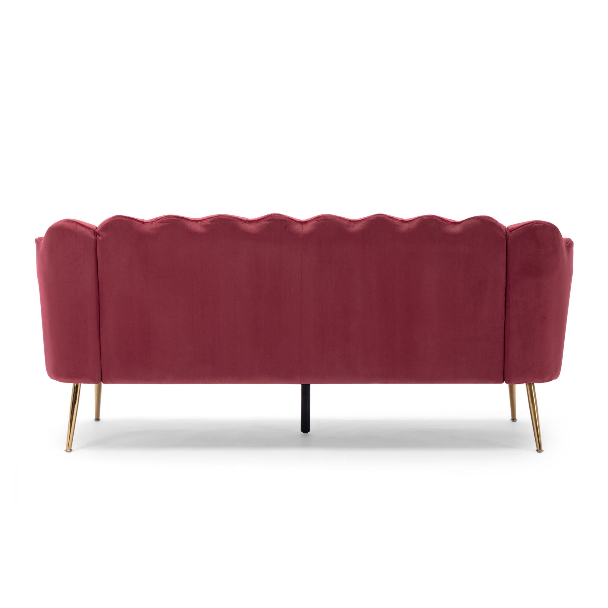Modern Glam 3 Seater Sofa With Velvet Texture