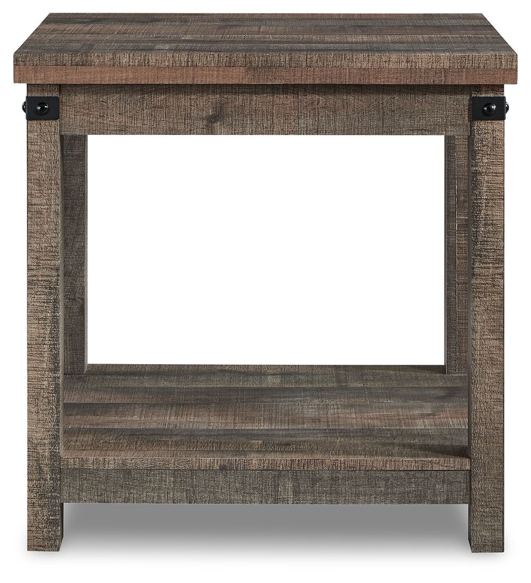 Signature Design by Ashley® Hollum - Rustic Brown - Square End Table | Meri Furniture