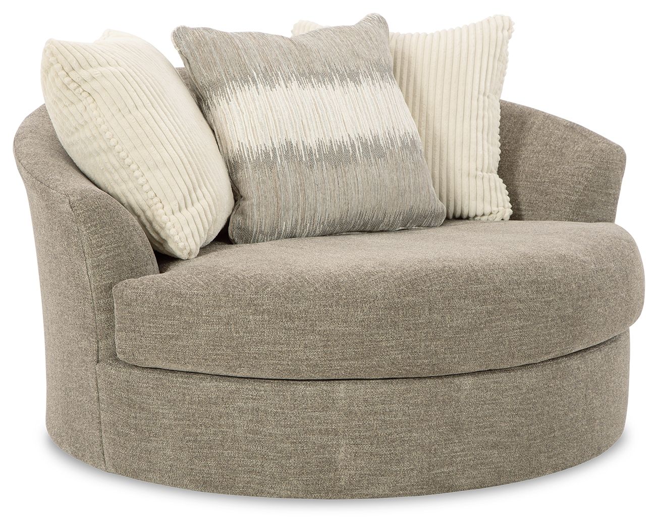 Signature Design by Ashley® Creswell - Stone - Oversized Swivel Accent Chair | Meri Furniture