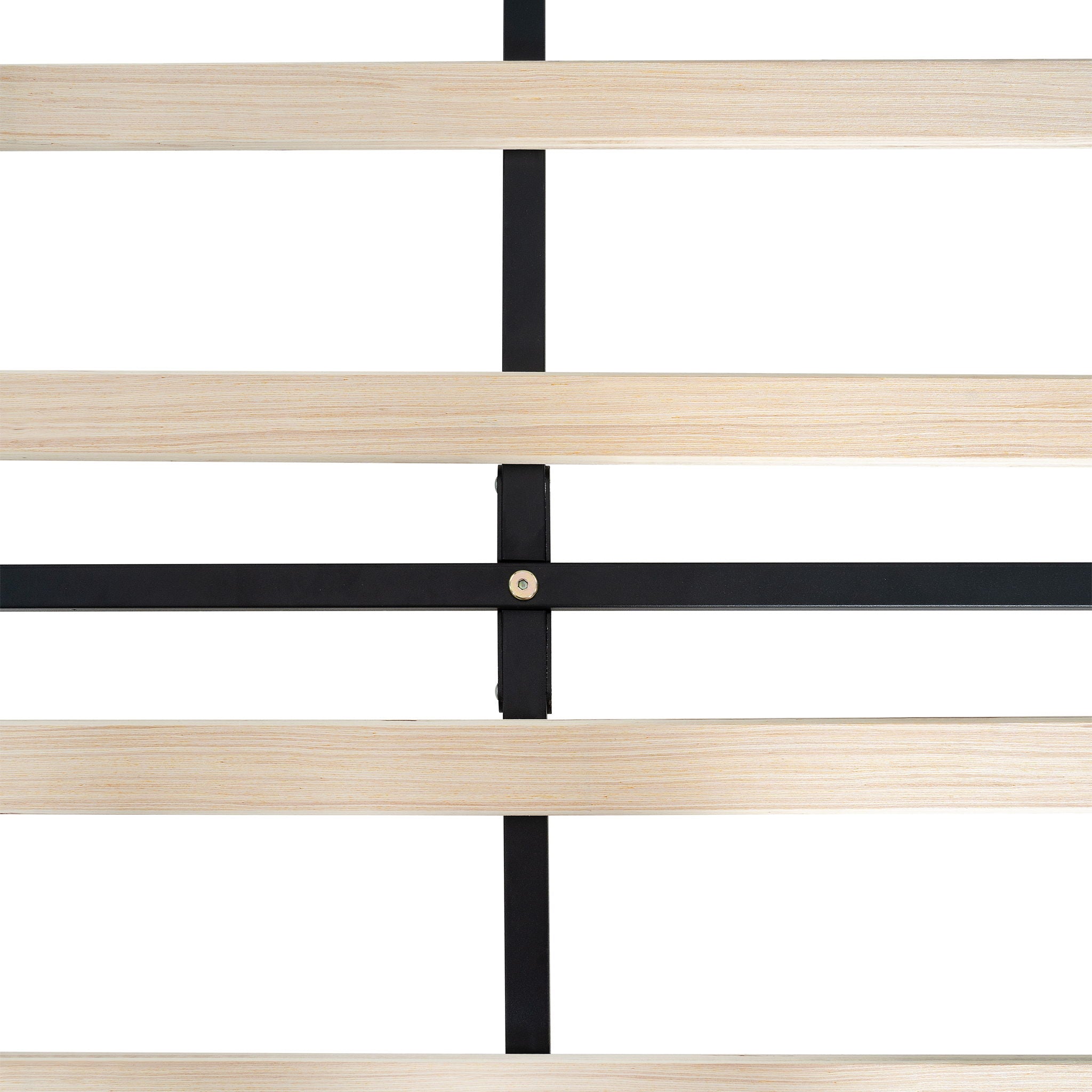 Modern Upholstered Platform Bed Frame With Button Tufted Linen Fabric Headboard