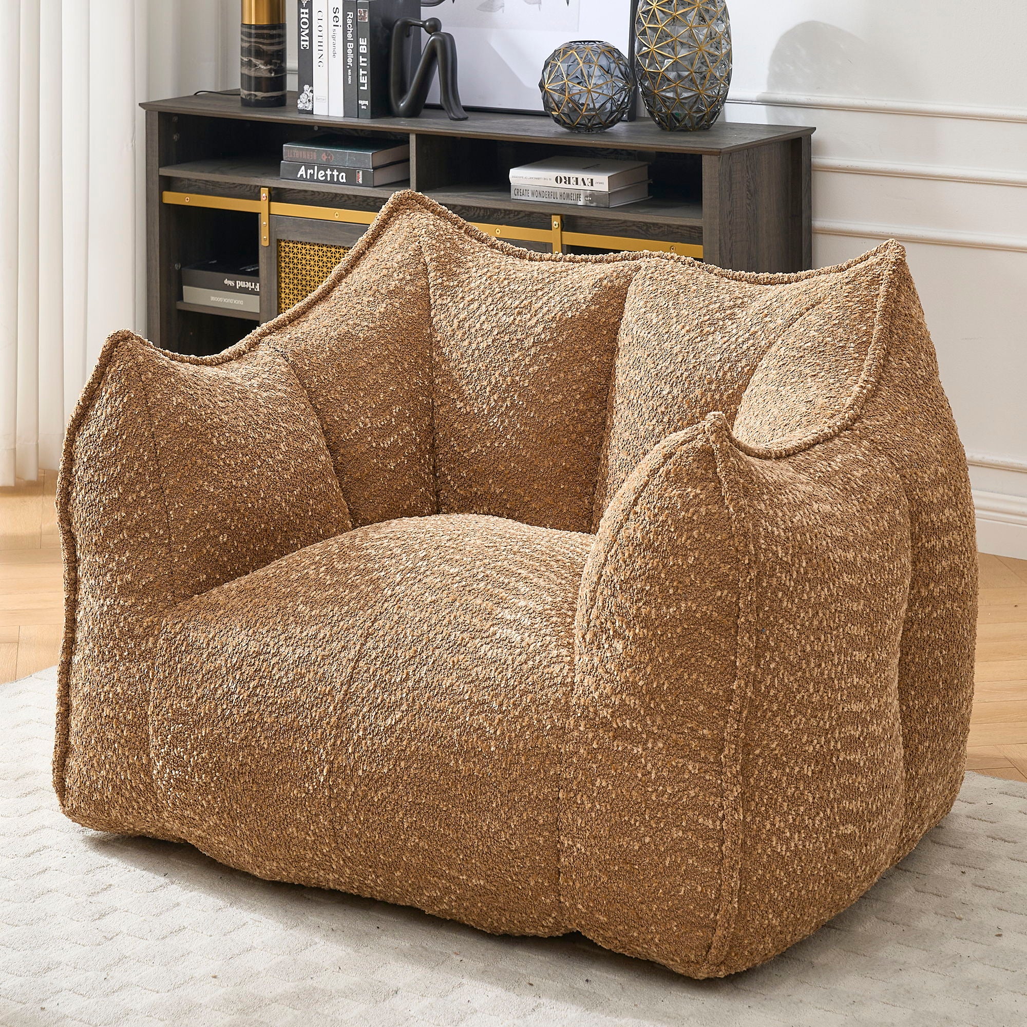 Comfortable Chenille Sofa Chairs With Highly Resilient Foam For Living Rooms And Bedrooms