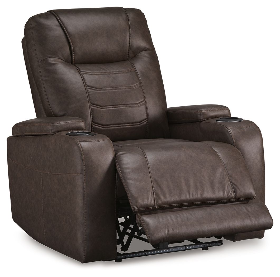 Signature Design by Ashley® Schooner Rocks - Power Recliner / Adj Headrest | Meri Furniture