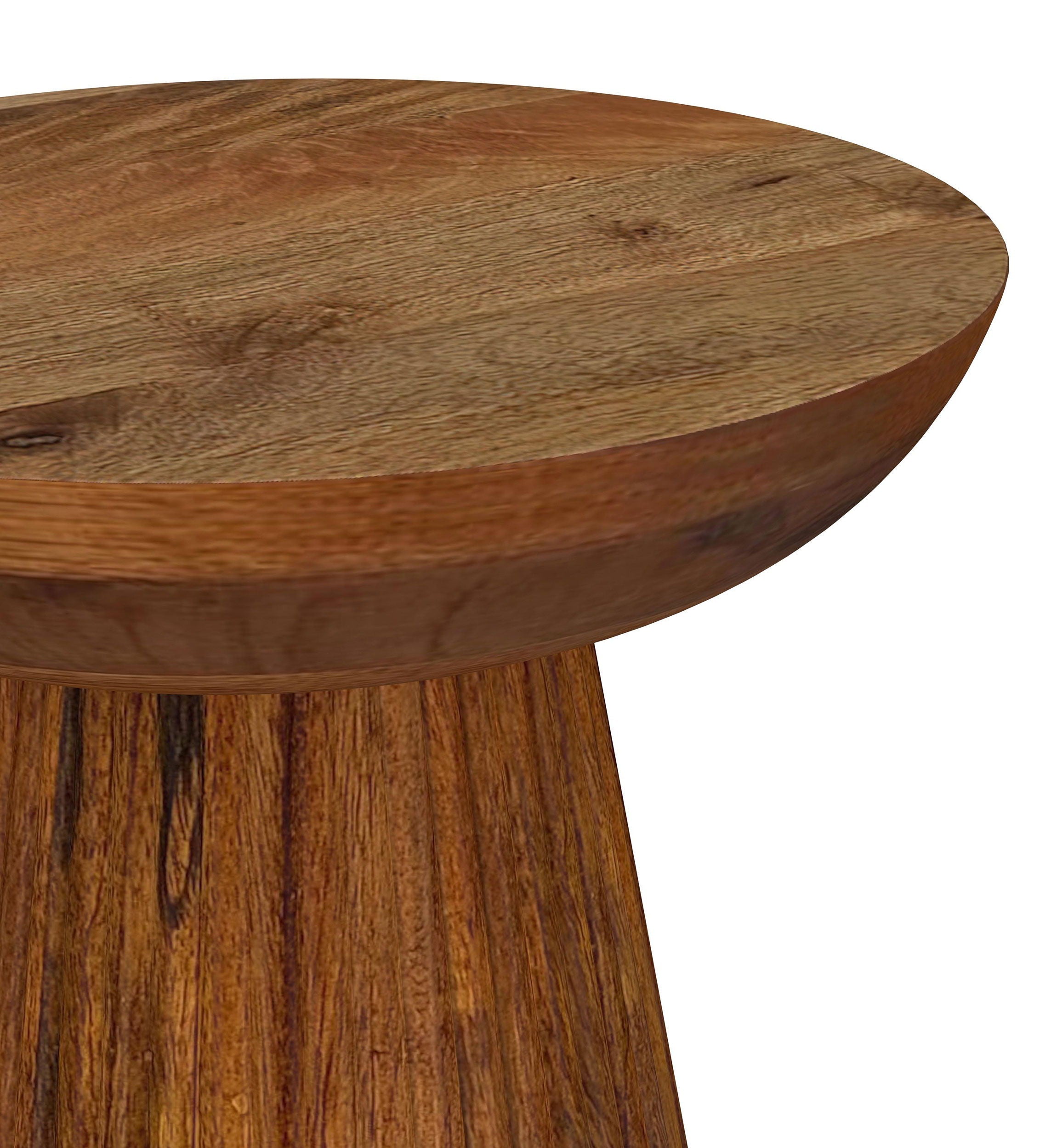 Coaster Fine Furniture Aureo - Round Solid Wood Accent Side Table - Wild Honey | Meri Furniture