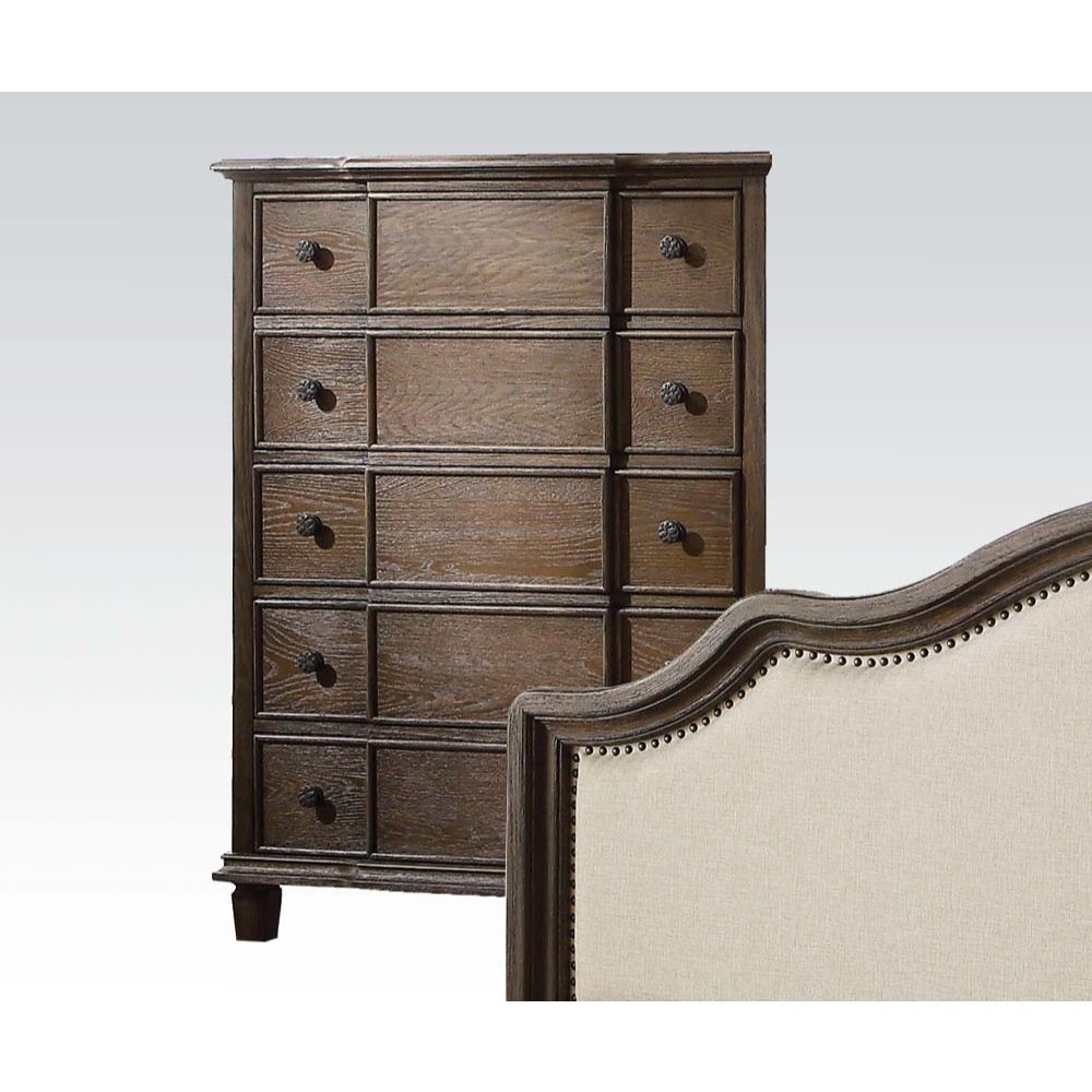 ACME Baudouin - Chest - Weathered Oak | Meri Furniture
