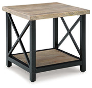 Signature Design by Ashley® Bristenfort - Brown / Black - Rectangular End Table | Meri Furniture
