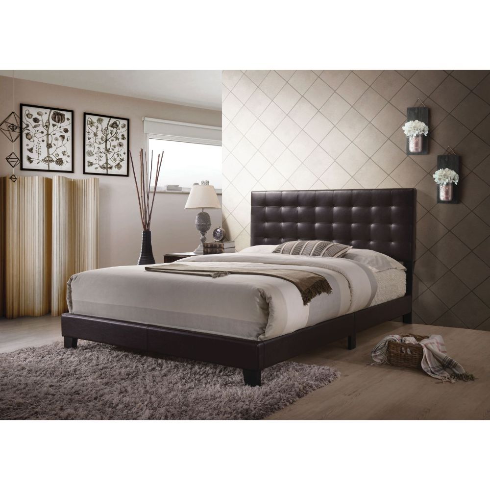 ACME Masate - Queen Bed - Espresso PU | Meri Furniture