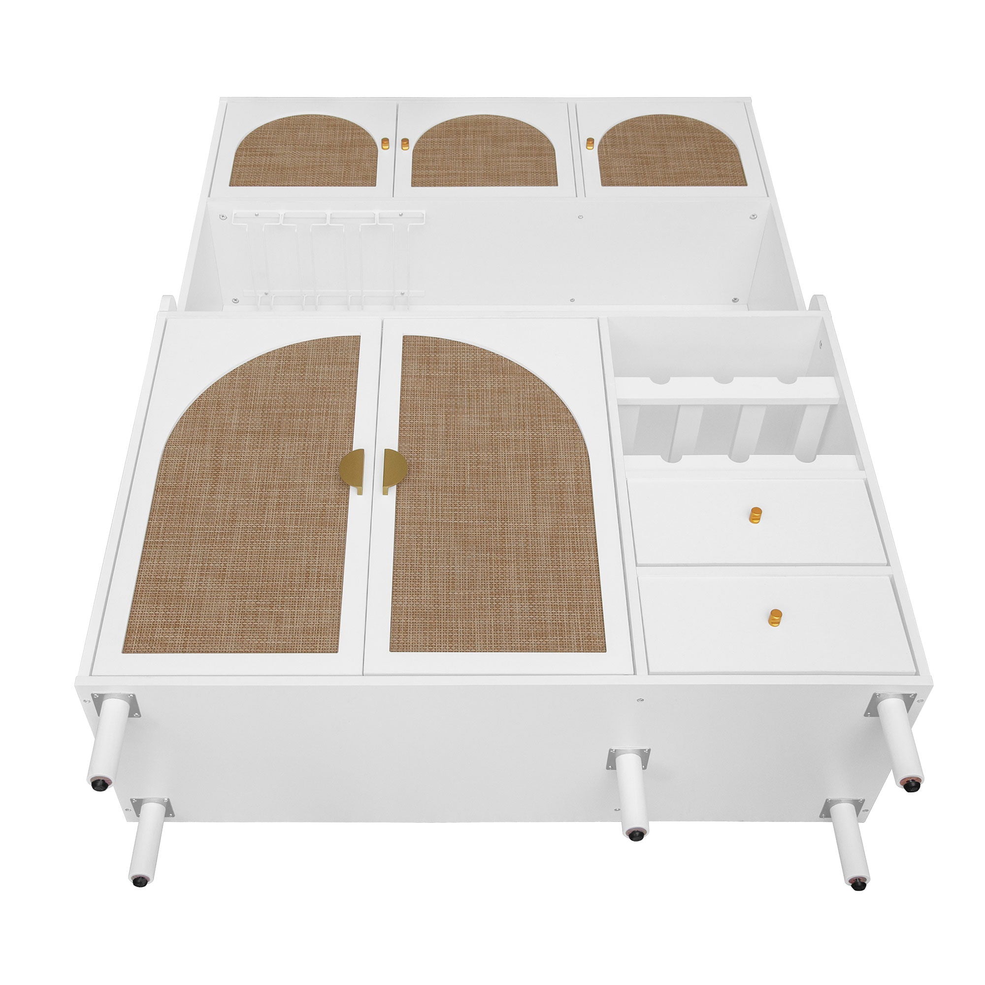 Modern Accent Storage Cabinet For Living Room, Bedroom, Dining Room, Or Study - White