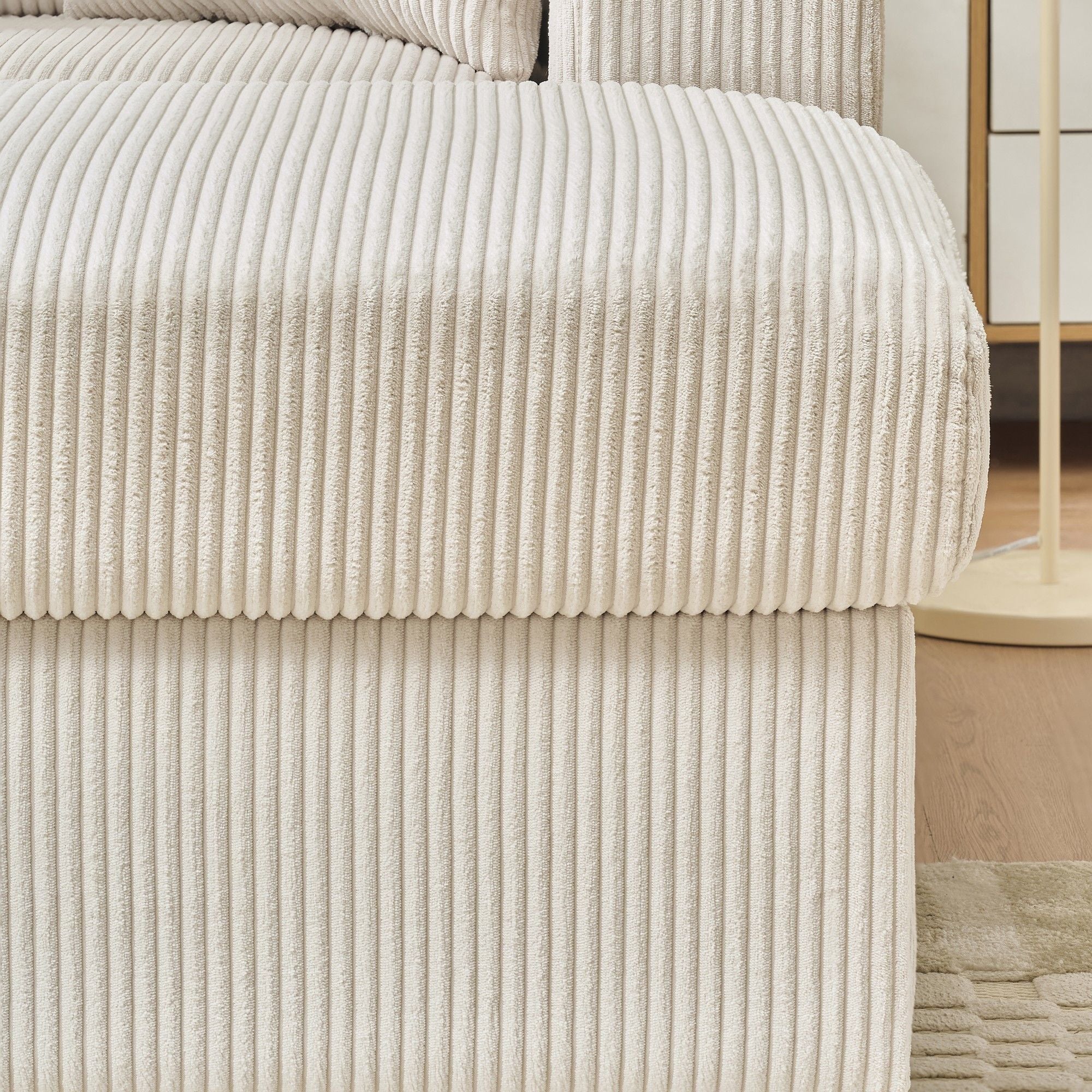 Oversized Chaise Lounge Chair With Ottoman And Storage