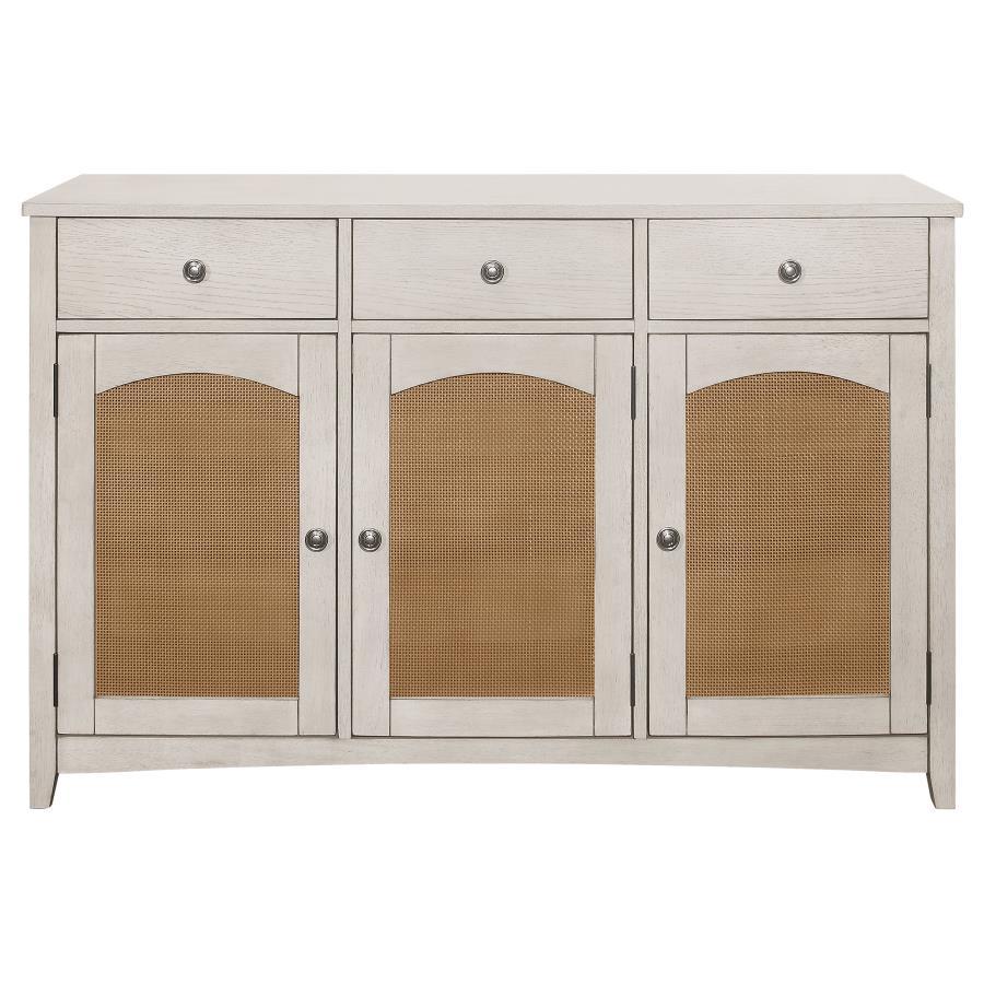Coaster Fine Furniture Kirby - 3-Drawer Sideboard Buffet Cabinet - Rustic Off White | Meri Furniture