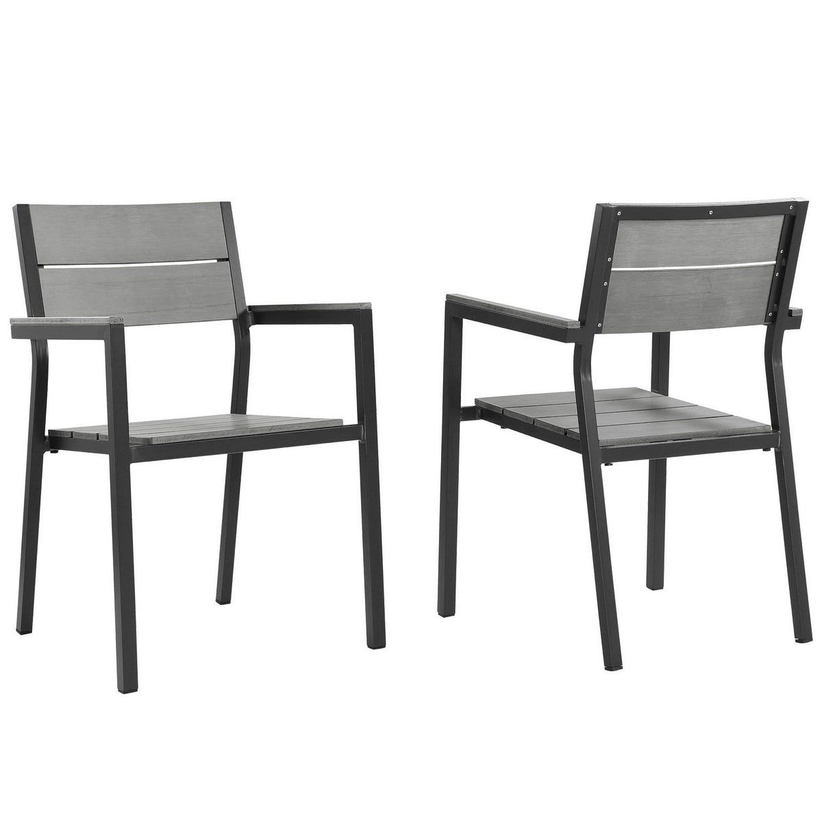 Maine Outdoor Patio Dining Armchair Set of 2 by Modway