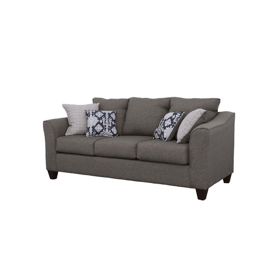 Coaster Fine Furniture Salizar - Upholstered Flared Arm Sofa - Charcoal Gray | Meri Furniture