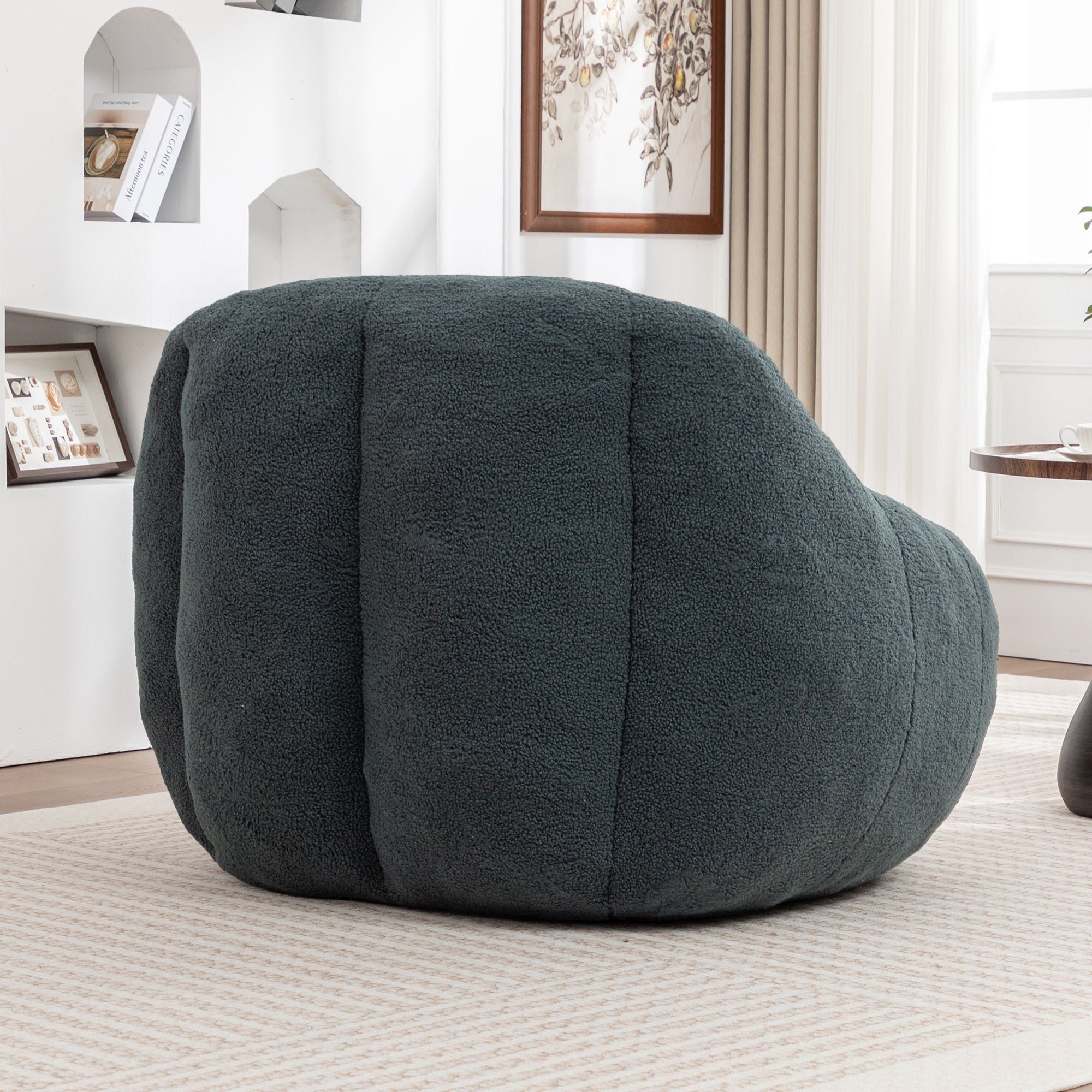 Comfy Bean Bag Chair With Memory Foam Filler, Tufted Soft