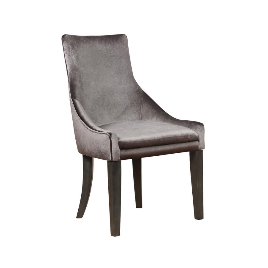 Coaster Fine Furniture Phelps - Velvet Upholstered Dining Side Chair (Set of 2) - Gray | Meri Furniture