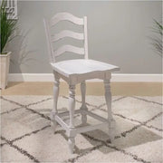 Liberty Furniture Magnolia Manor - Ladderback Swivel Counter Height Chair - Antique White & Weathered Bark | Meri Furniture