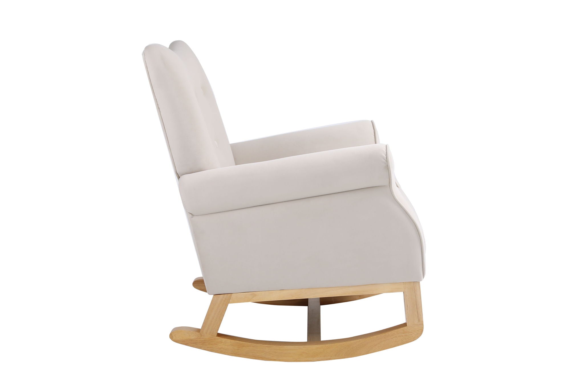 Modern Rocking Chair, Upholstered Accent Chair For Nursery, Small Contemporary Rocke