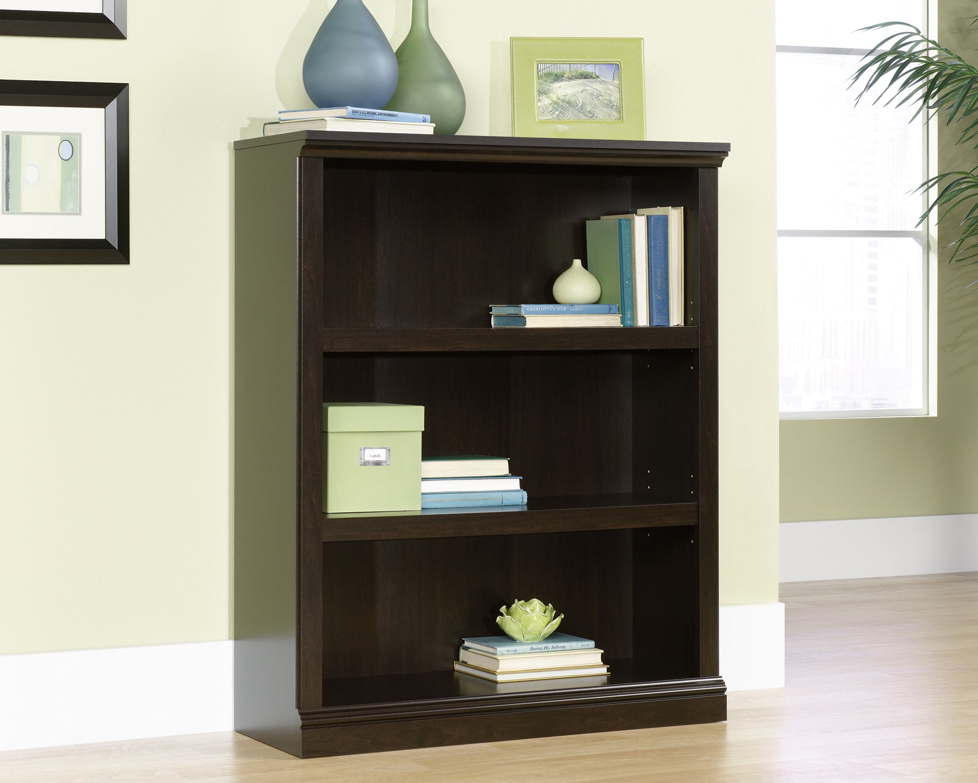 Sauder 3 Shelf Bookcase Jw | Meri Furniture