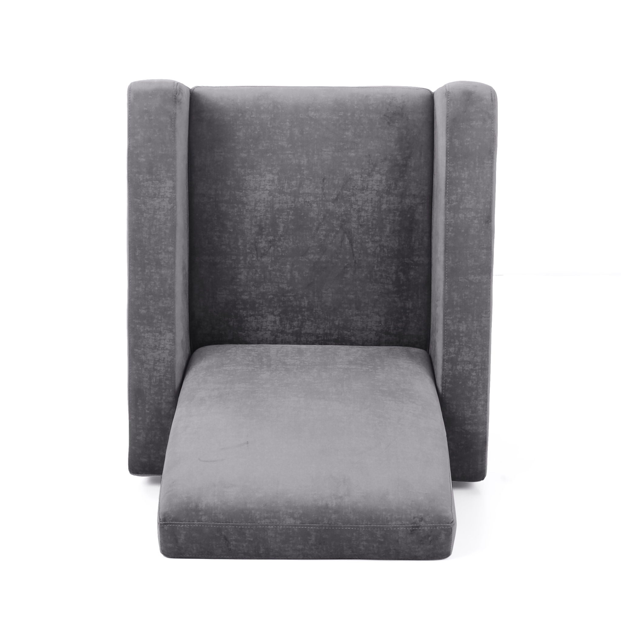 Bolt - Upholstered Recliner Chair With Stainless Steel Base - Gray / Chrome