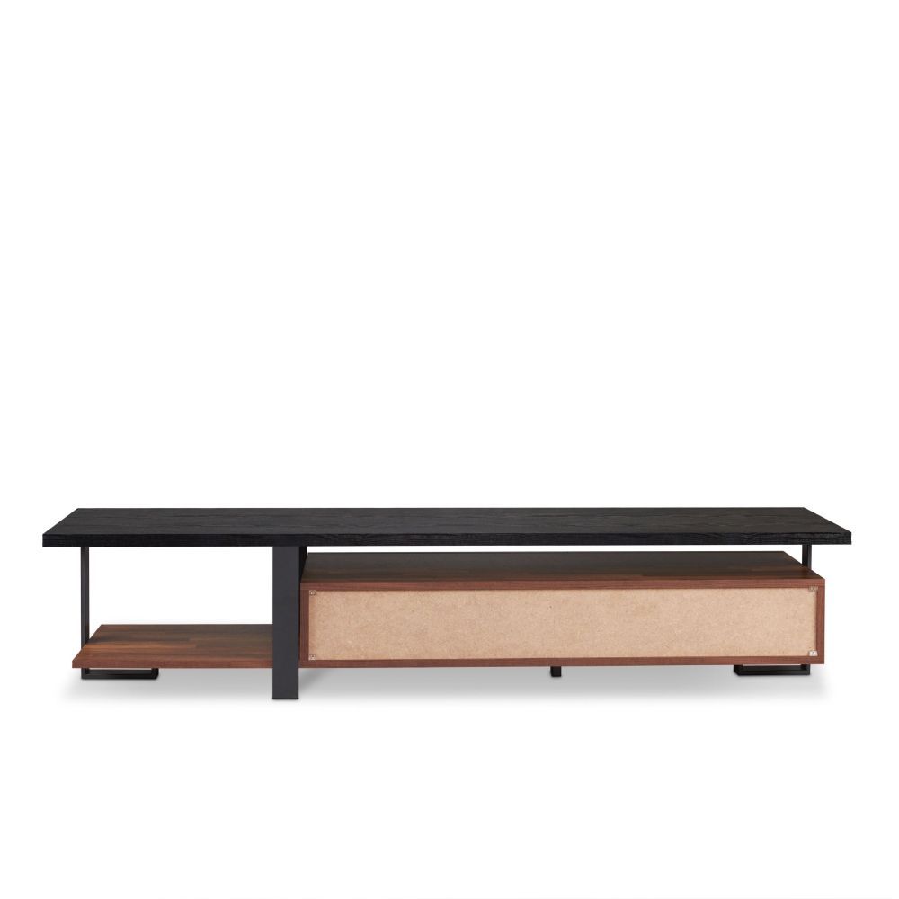 ACME Elling - TV Stand - Walnut & Black | Meri Furniture
