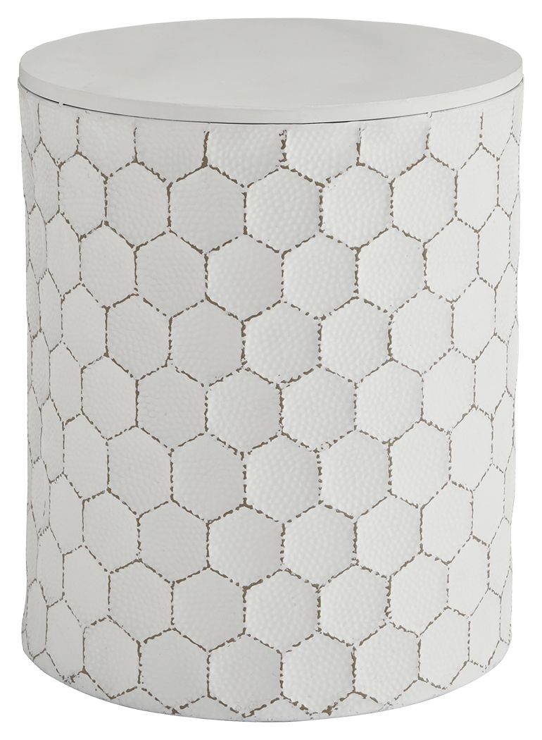 Ashley Furniture Polly - White - Stool | Meri Furniture