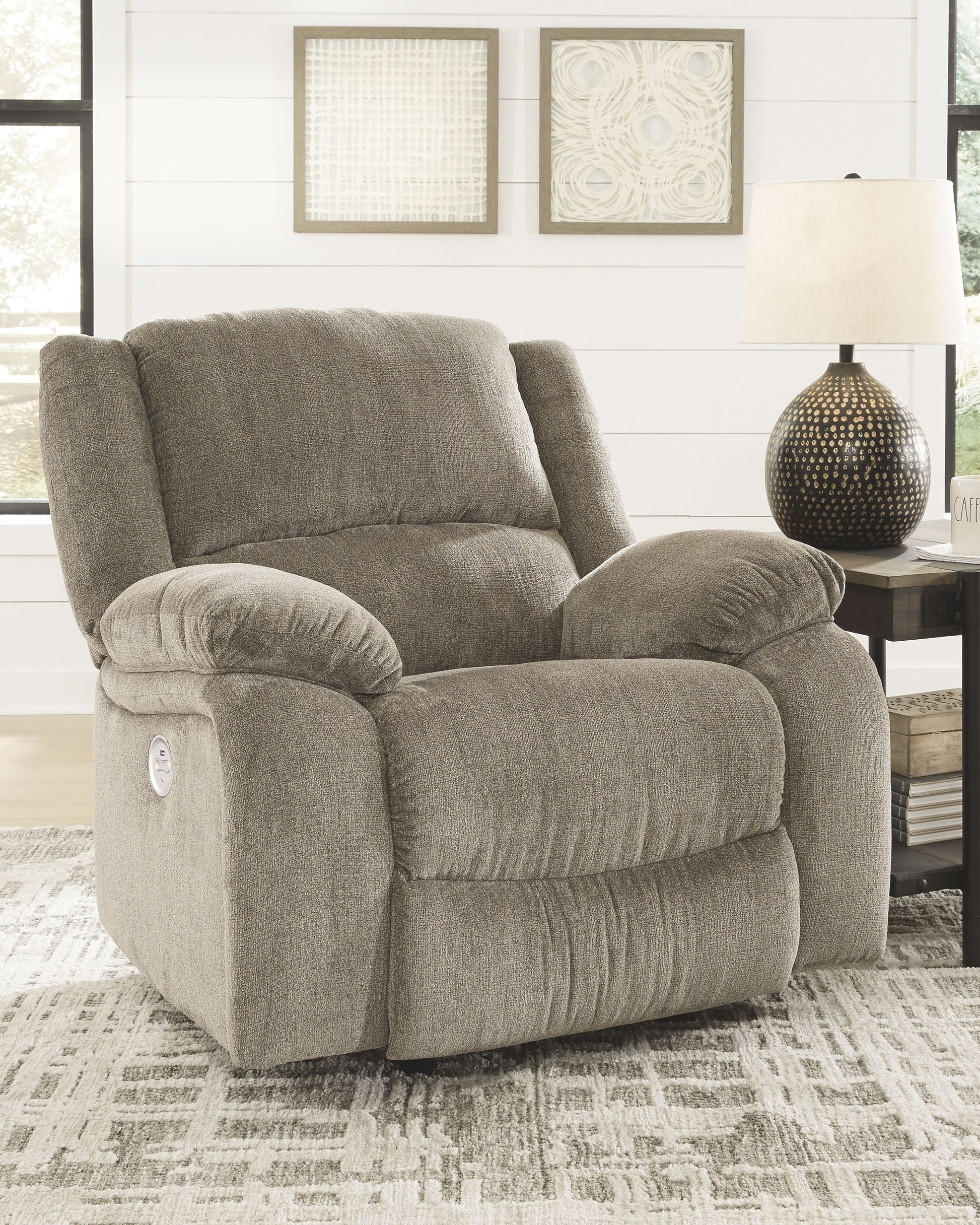 Ashley Furniture Draycoll - Pewter - Power Rocker Recliner | Meri Furniture