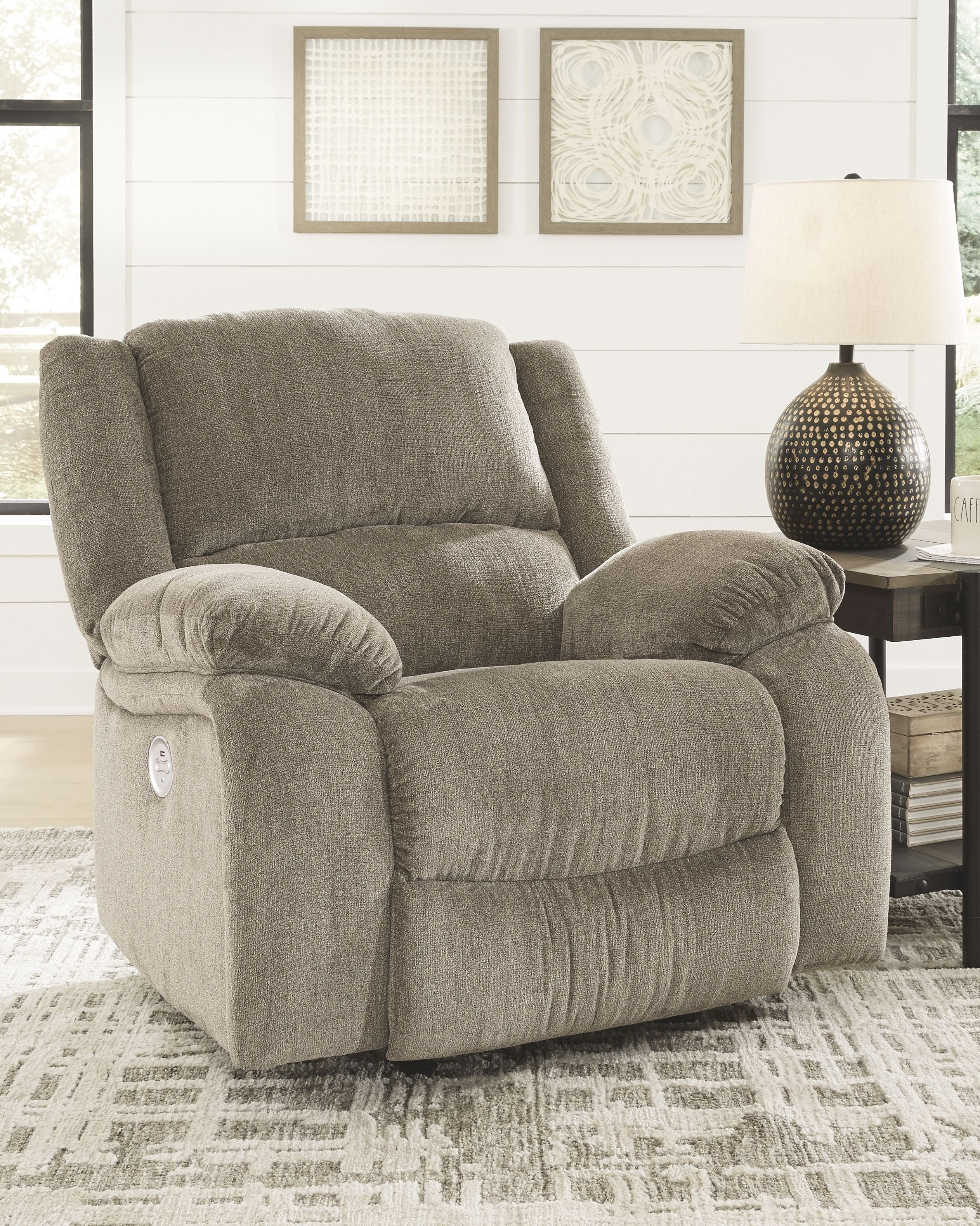 Ashley Furniture Draycoll - Pewter - Power Rocker Recliner | Meri Furniture