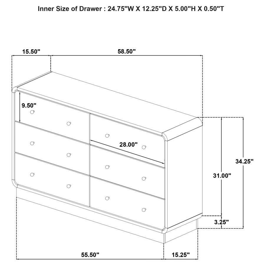 Cavelle - 6-Drawer Dresser