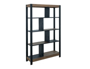 International Furniture Direct Tuxedo - Bookcase - Brown / Black | Meri Furniture