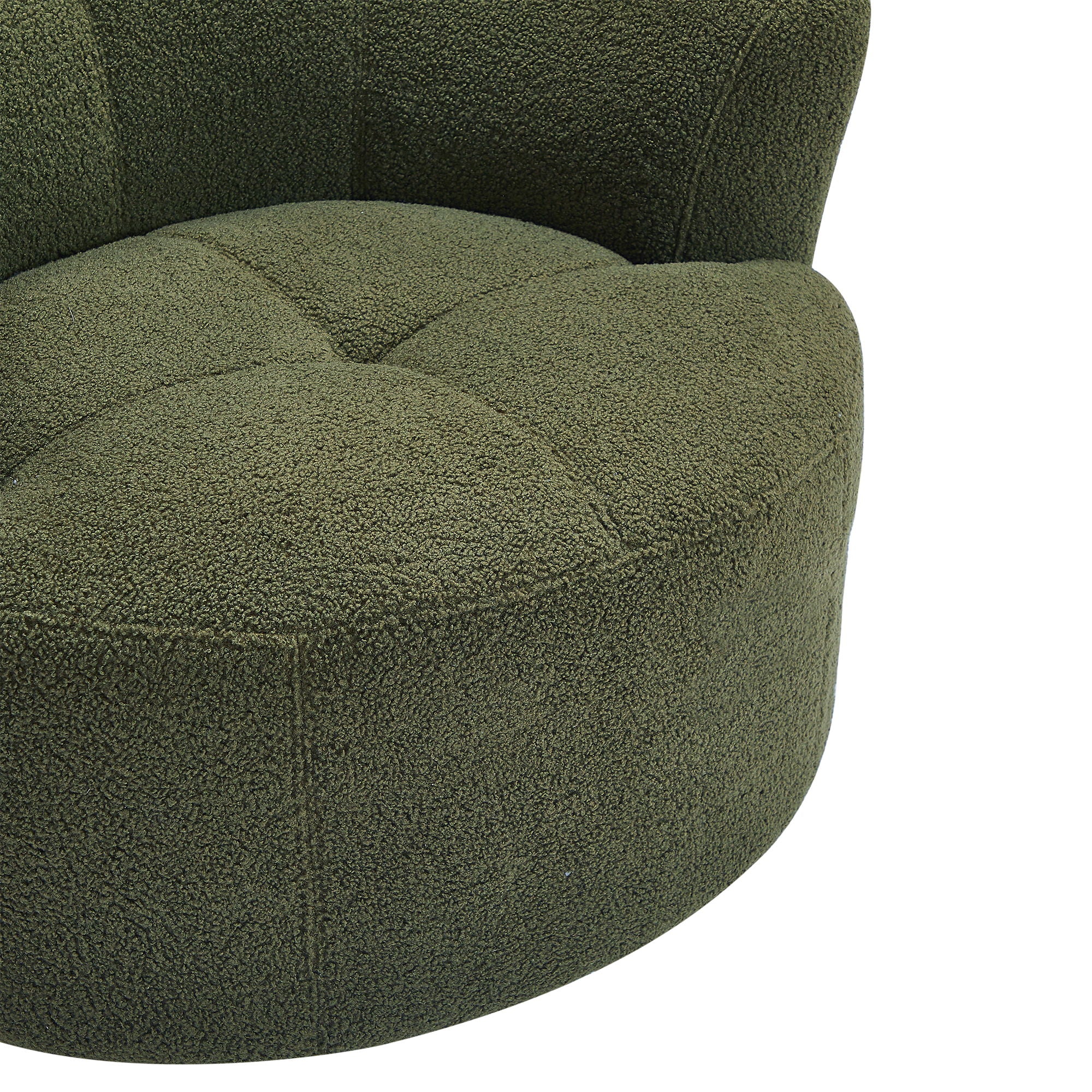 360° Swivel Chair Upholstered Accent Barrel Chair With Adjustable Headrest