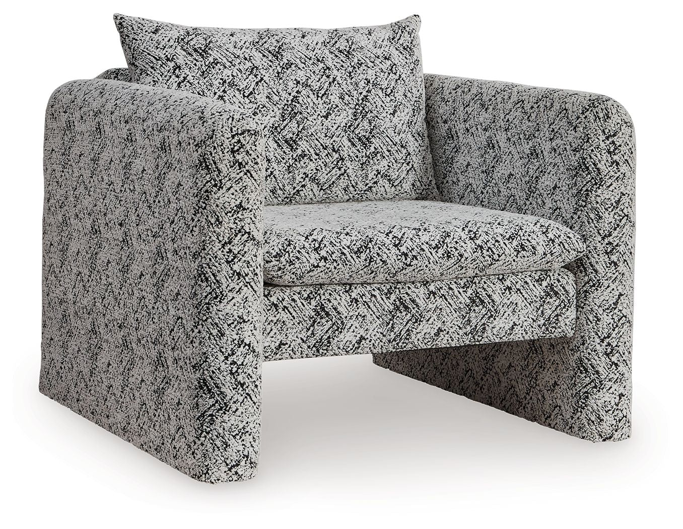 Signature Design by Ashley® Kenbell - Black / White - Accent Chair | Meri Furniture