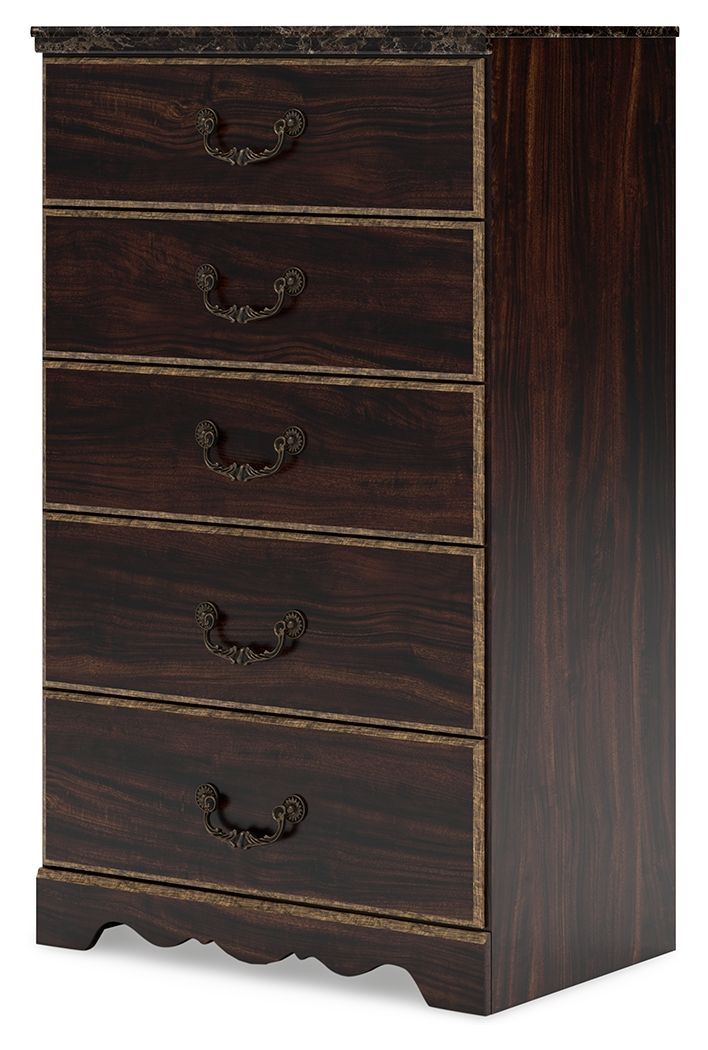 Signature Design by Ashley® Glosmount - Two-tone - Five Drawer Chest | Meri Furniture