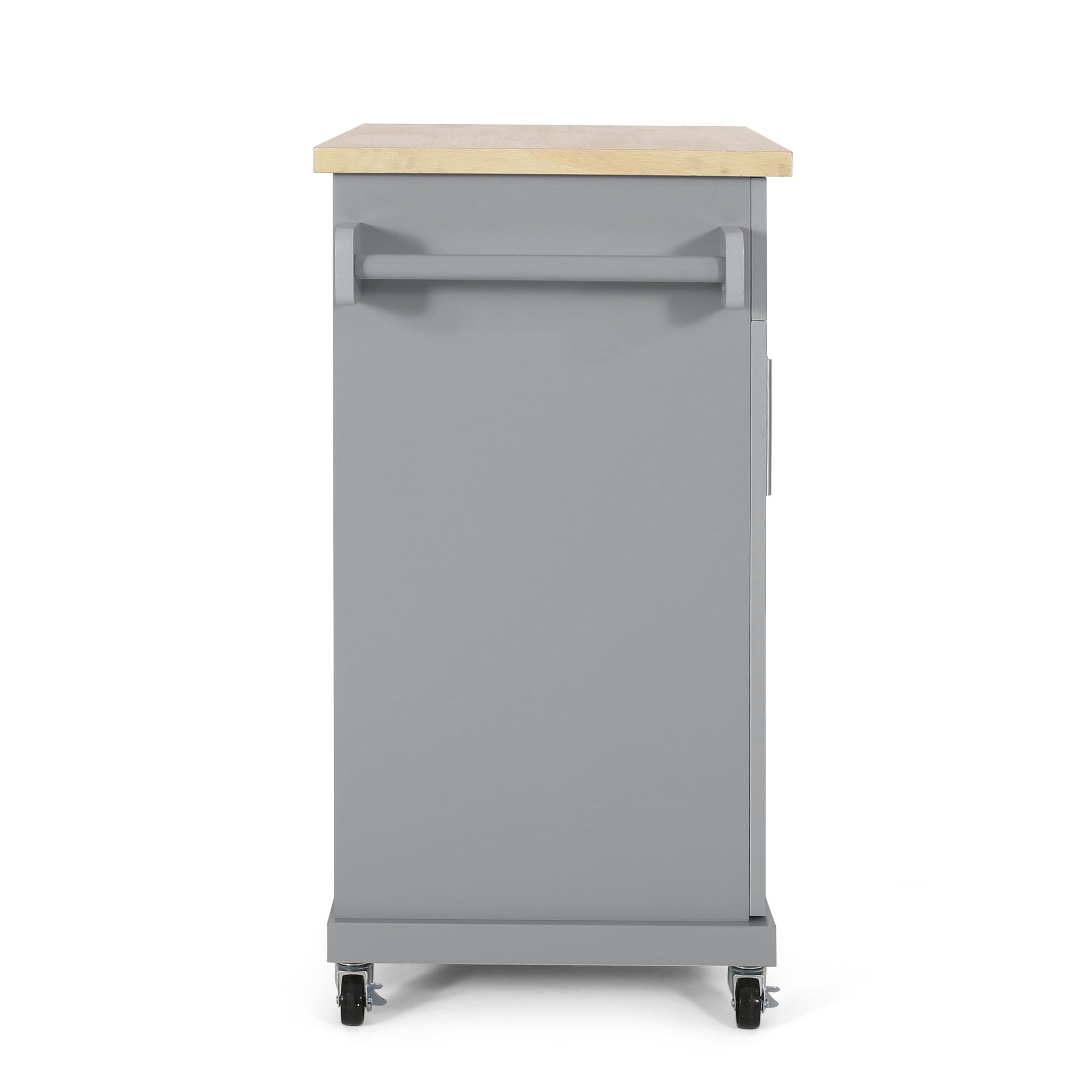 Negley - Contemporary Kitchen Cart With Wheels - Gray