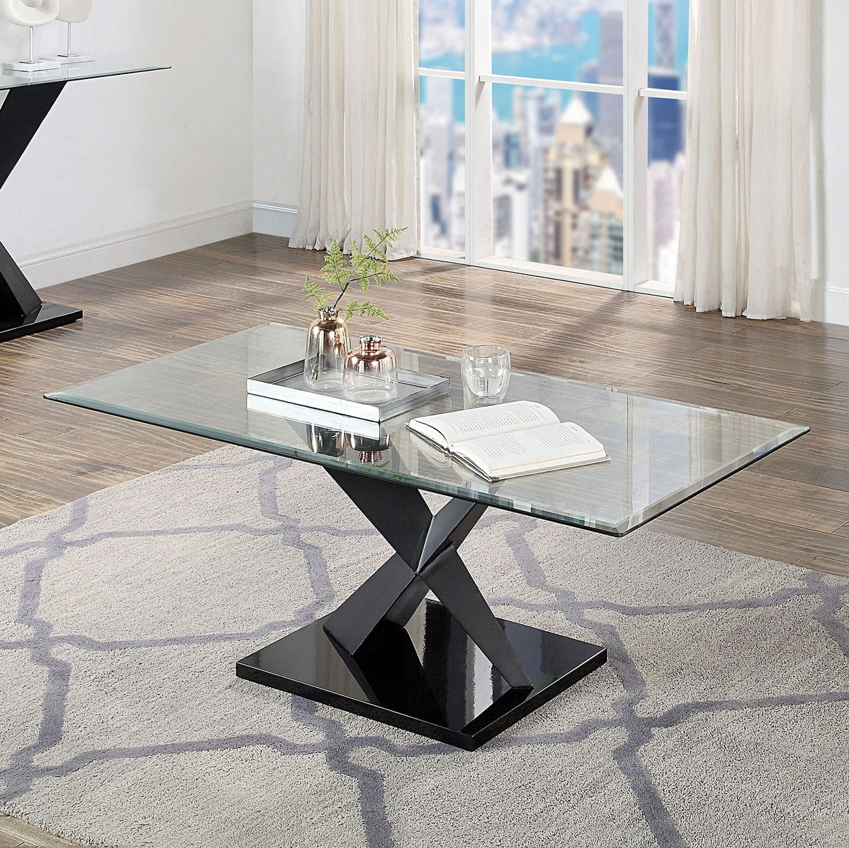 Furniture of America Xanthus - Coffee Table - Black | Meri Furniture