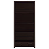 Skylar - 5-Shelf Bookcase With Drawer - Cappuccino