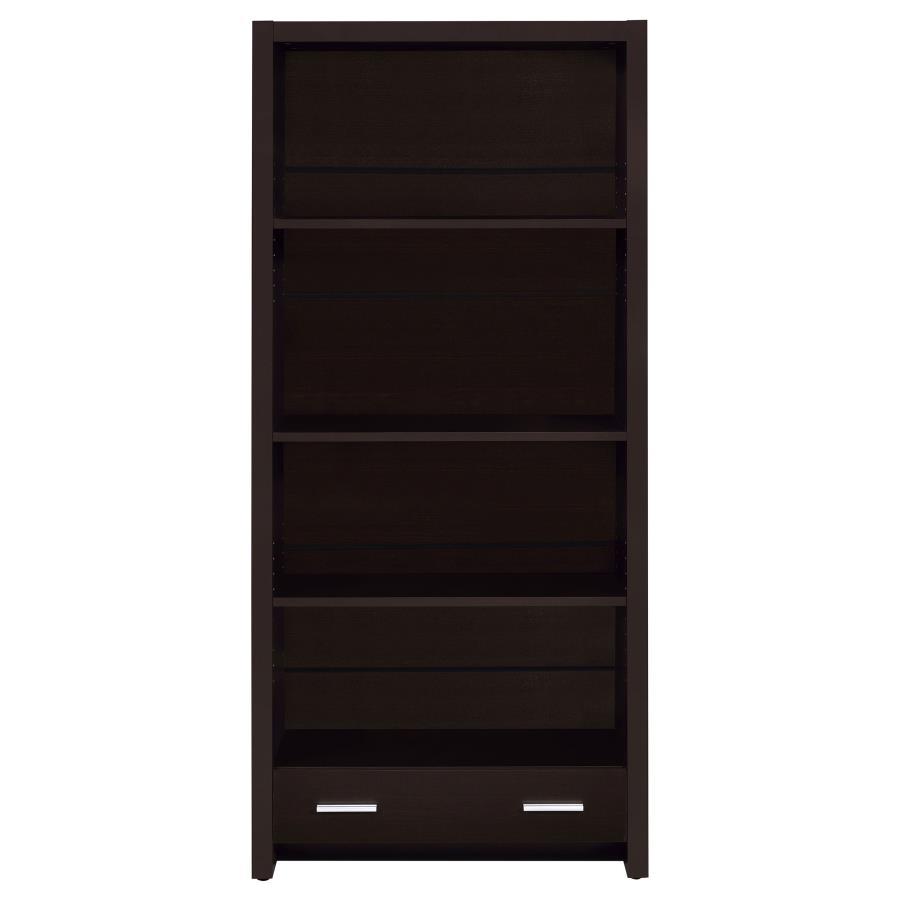 Coaster Fine Furniture Skylar - 5-Shelf Bookcase With Drawer - Cappuccino | Meri Furniture