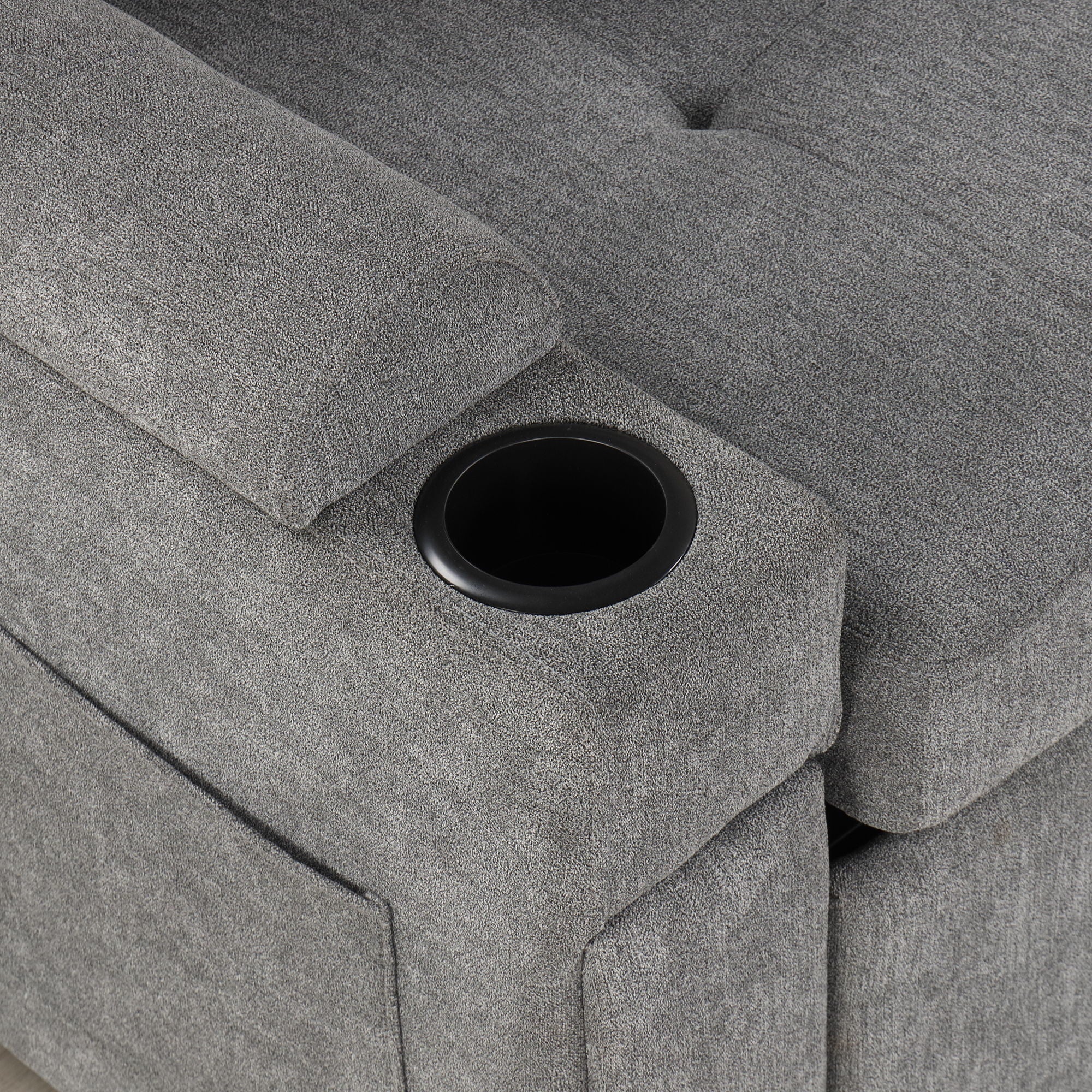 Convertible L Shaped Sofa Couch With Storage, Cup Holders, USB Ports